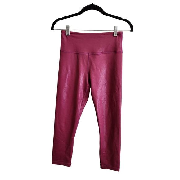 Zyia Active Capri Length‎ Purple Leggings Size 4 - Picture 1 of 8